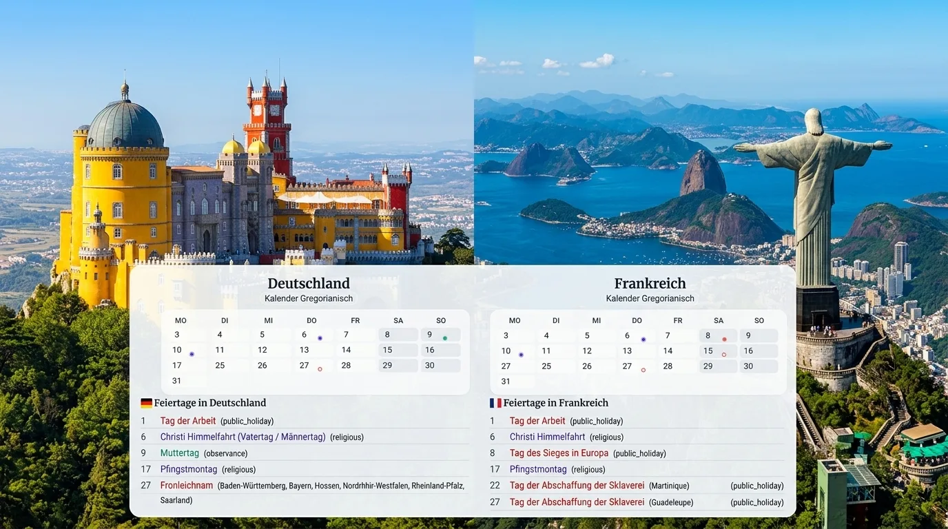 Feiertage Deutschland und Frankreich 2027 – Brückentage und Urlaubsplanung im Vergleich
